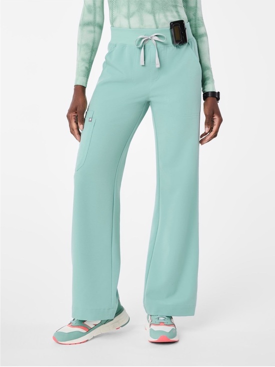 Figs Pants - NWT Figs Isabel High Waisted Wide Leg Scrub Pants in Seaglass Women’s Medium